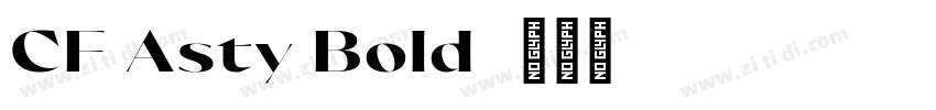 CF Asty Bold字体转换